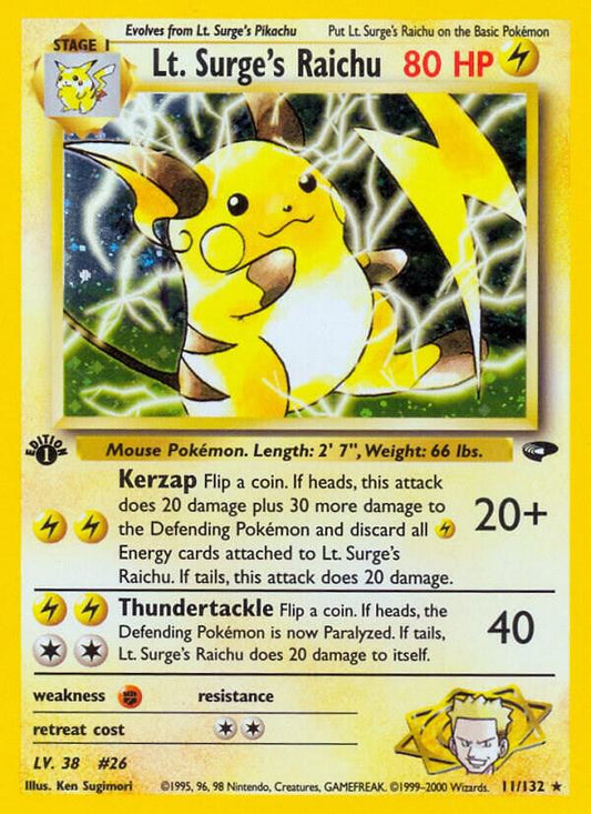Lt. Surge's Raichu | Gym Challenge #011/132