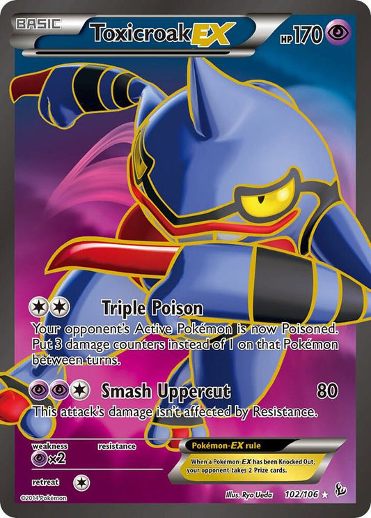Toxicroak EX (102 Full Art) | XY - Flashfire #102/106