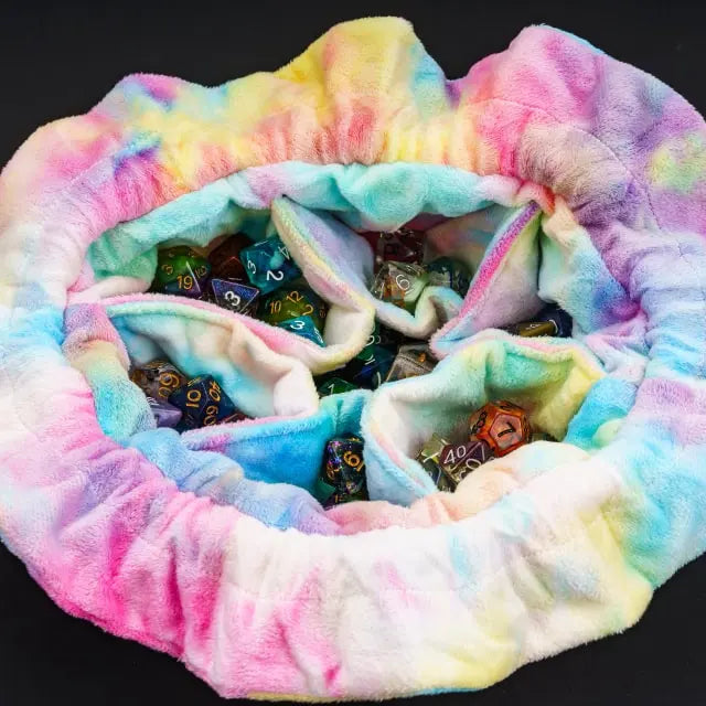 Flannel Drawstring Dice Bag