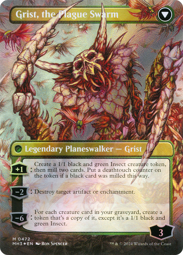 Grist, Voracious Larva // Grist, the Plague Swarm | Modern Horizons 3 #472 [foil]