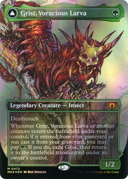 Grist, Voracious Larva // Grist, the Plague Swarm | Modern Horizons 3 #472 [foil]