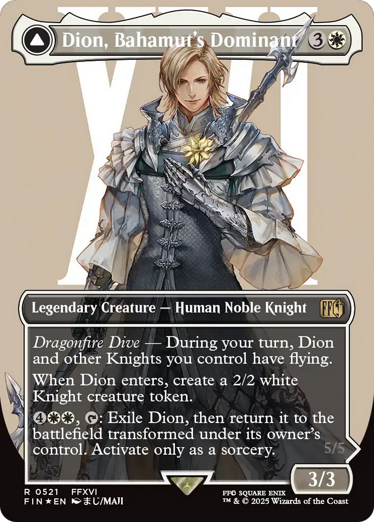 Dion, Bahamut's Dominant // Bahamut, Warden of Light | Final Fantasy #521 [foil]
