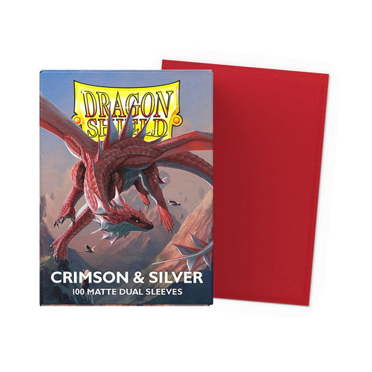 Dragon Shield Dual Matte - Crimson & Silver