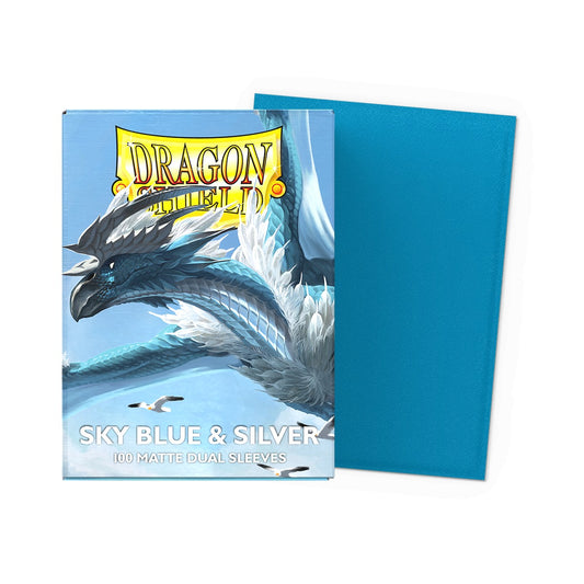 Dragon Shield Dual Matte - Sky Blue & Silver