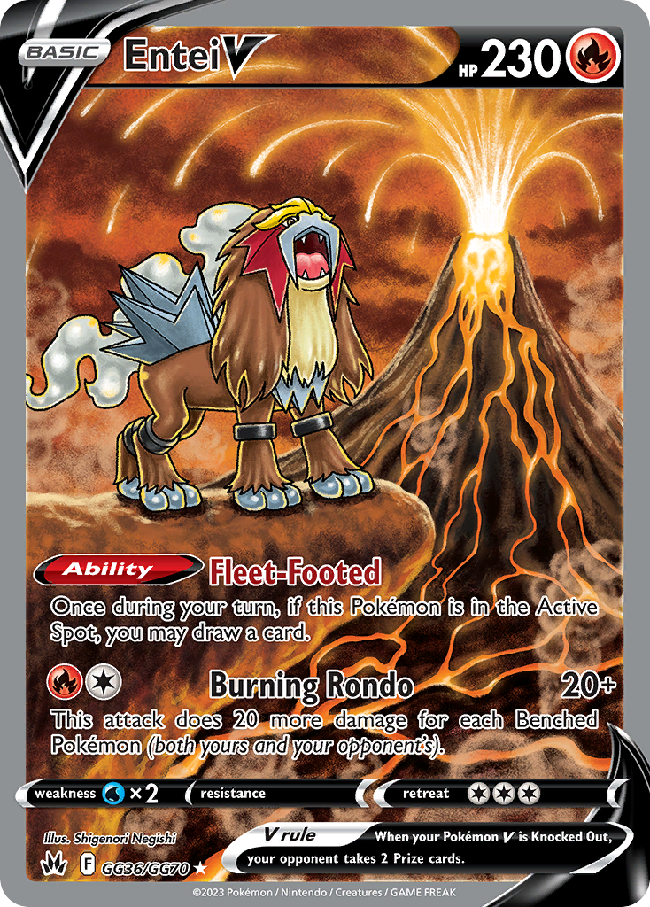 Entei V | Crown Zenith Galarian Gallery #GG36 [holofoil]