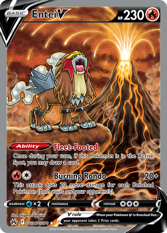 Entei V | Crown Zenith Galarian Gallery #GG36 [holofoil]