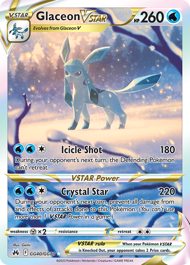 Glaceon VSTAR | Crown Zenith Galarian Gallery #GG40 [holofoil]