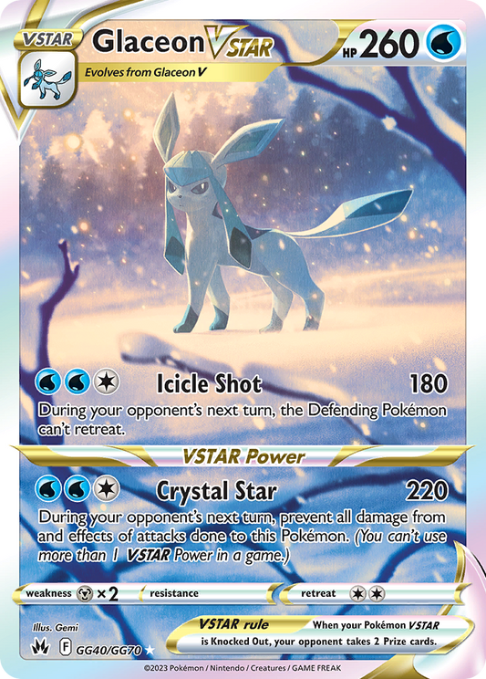 Glaceon VSTAR | Crown Zenith Galarian Gallery #GG40 [holofoil]