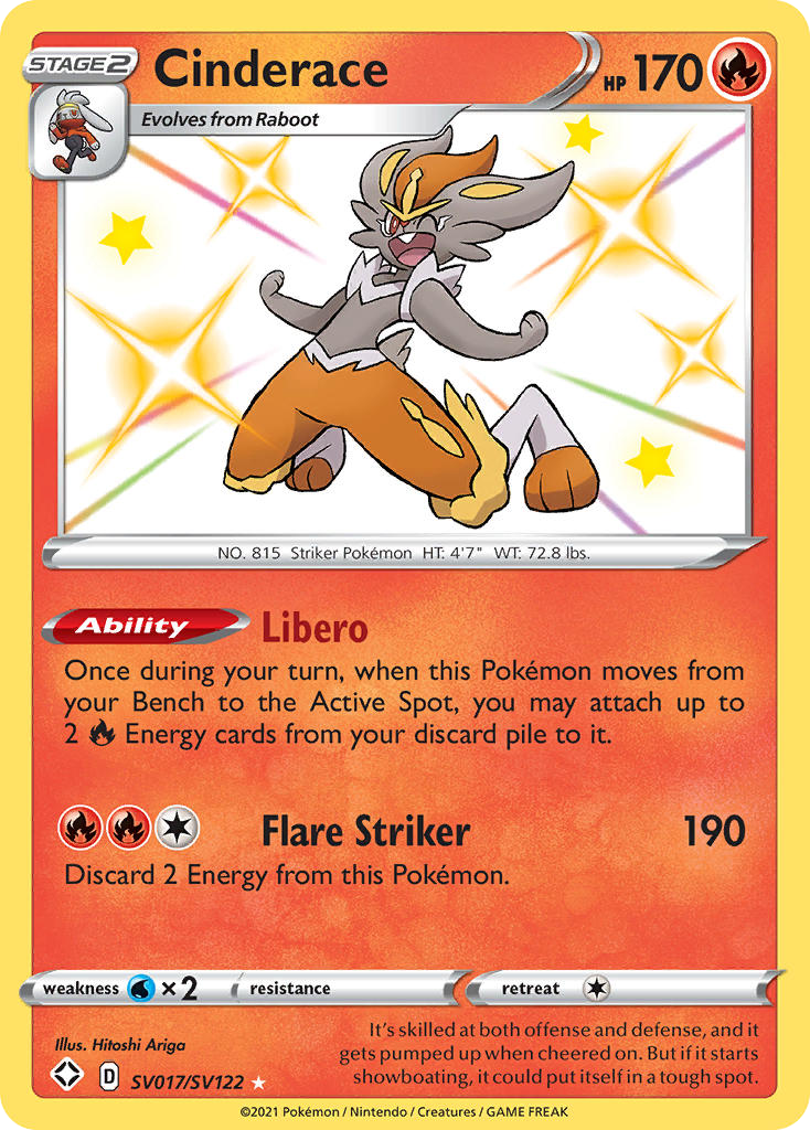 Cinderace | Shining Fates Shiny Vault #SV017 [holofoil]