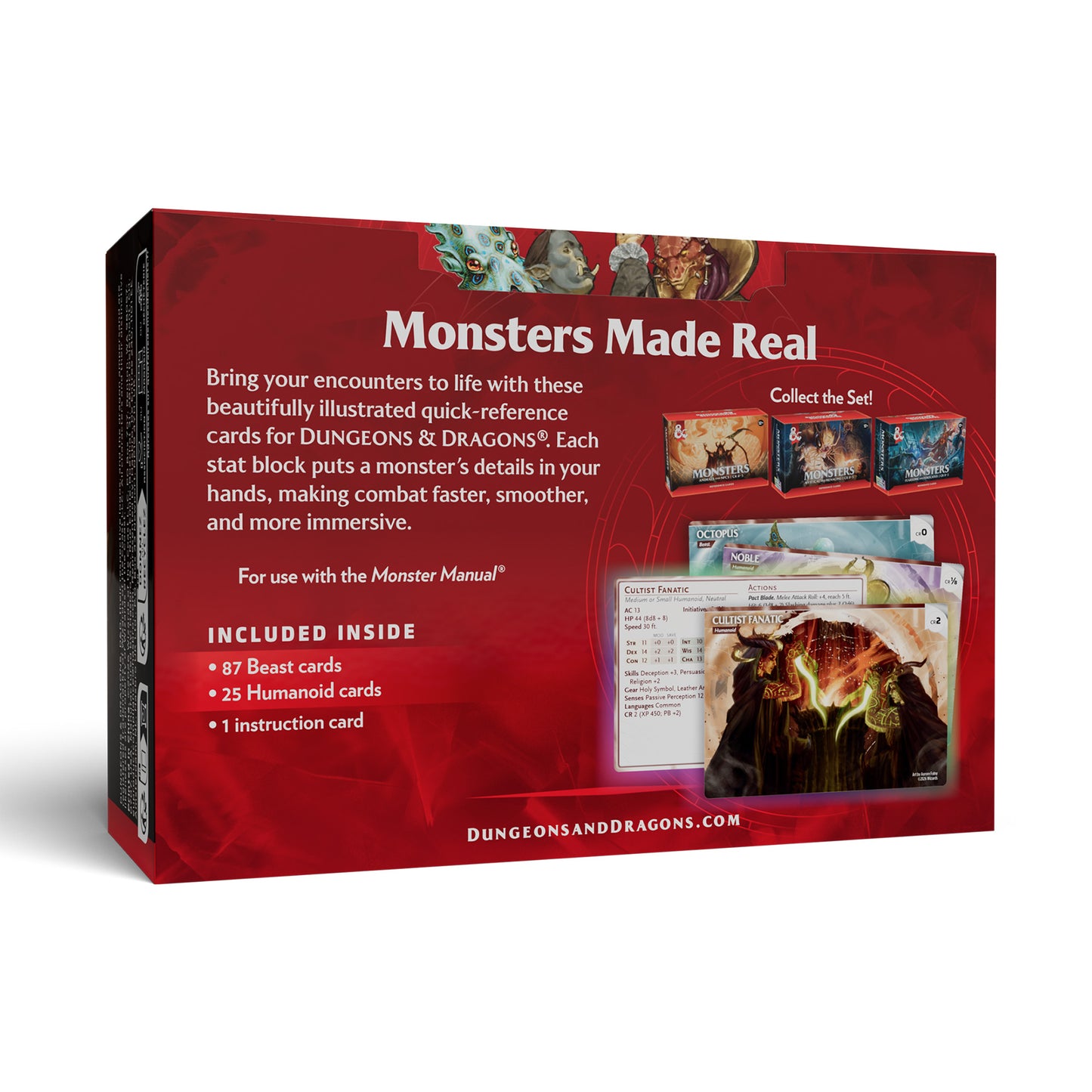 Dungeons & Dragons: Reference Cards Monsters: Animals & NPCs