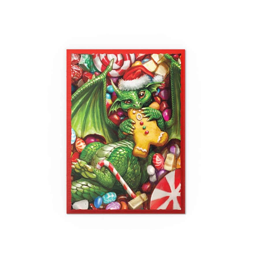 Dragon Shield Standard Brushed Art Sleeves - Christmas Dragon 2024