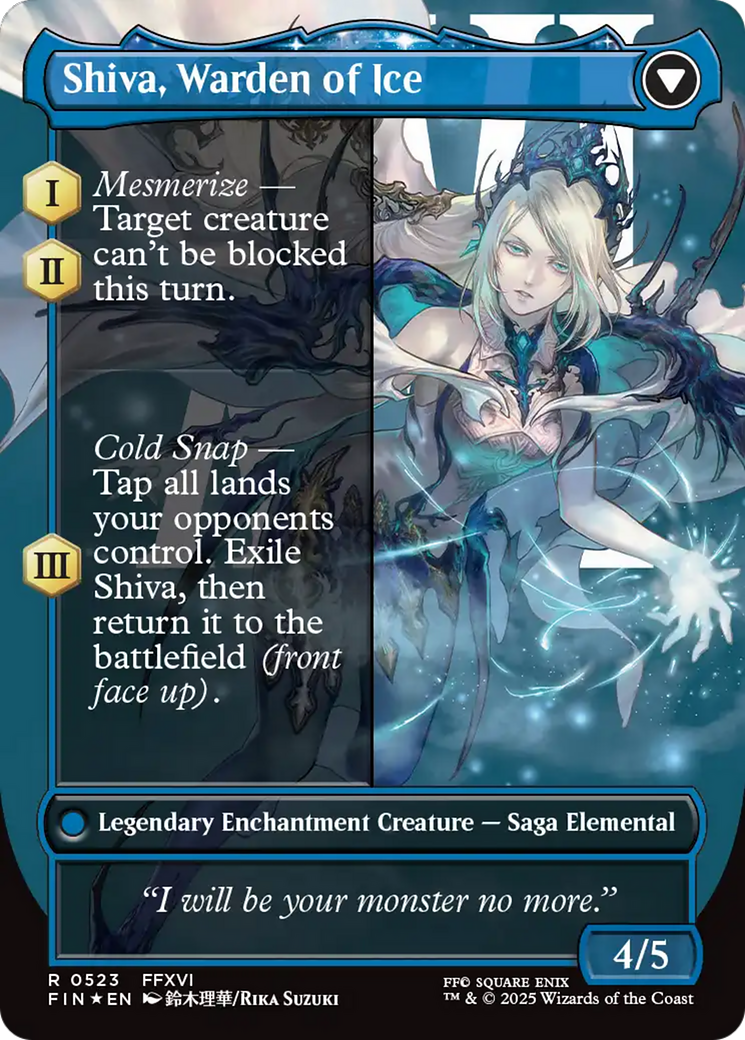 Jill, Shiva's Dominant // Shiva, Warden of Ice | Final Fantasy #523 [foil]