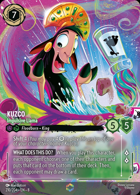 Kuzco - Impulsive Llama | Reign of Jafar #210 (Enchanted)