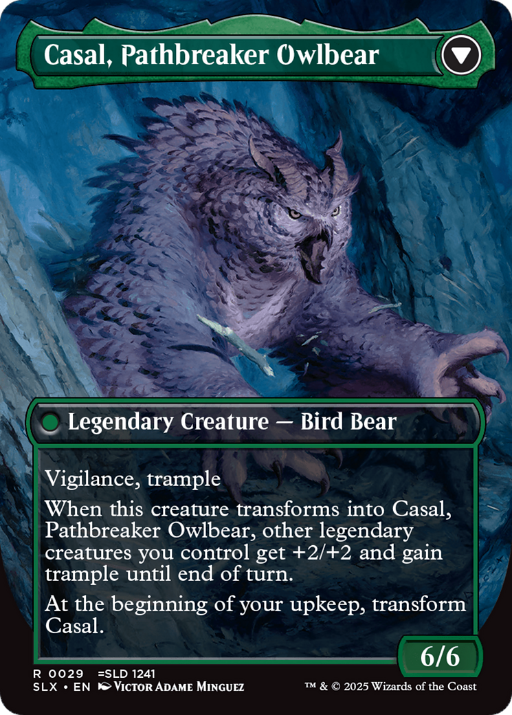 Casal, Lurkwood Pathfinder // Casal, Pathbreaker Owlbear | Universes Within #29