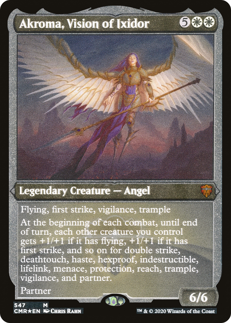Akroma, Vision of Ixidor | Commander Legends #547 [etched]