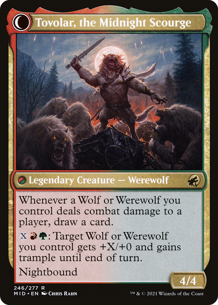 Tovolar, Dire Overlord // Tovolar, the Midnight Scourge | Innistrad: Midnight Hunt #246