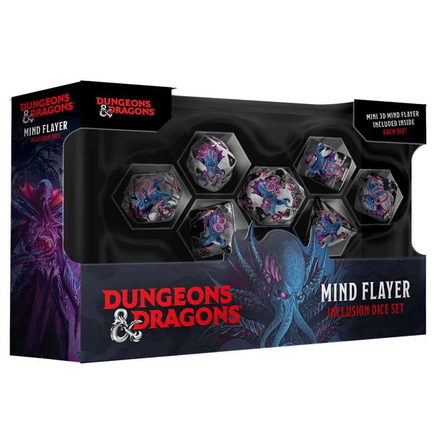 FanRoll: Monster Resin Inclusion Dice Set - Mind Flayer